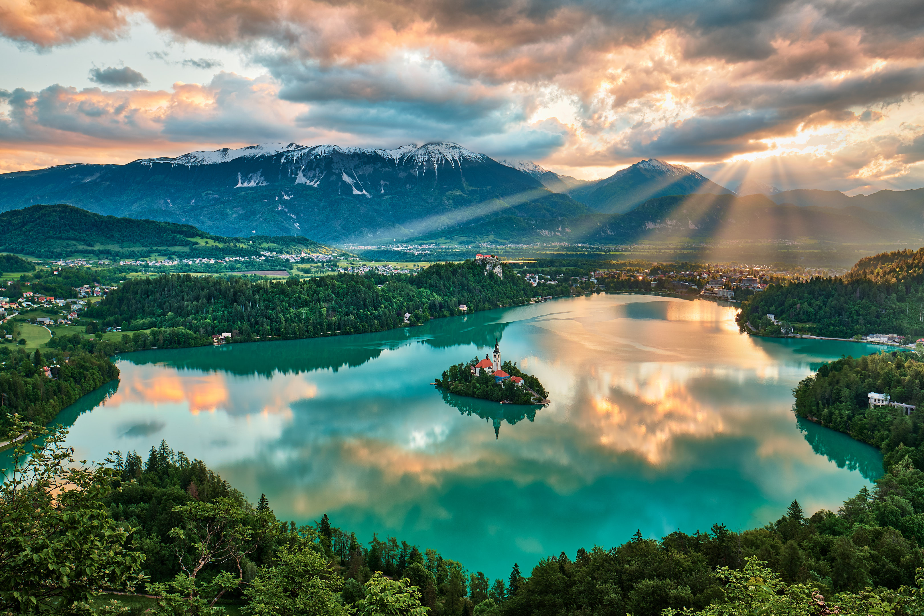 Sonnenaufgang am Bleder See